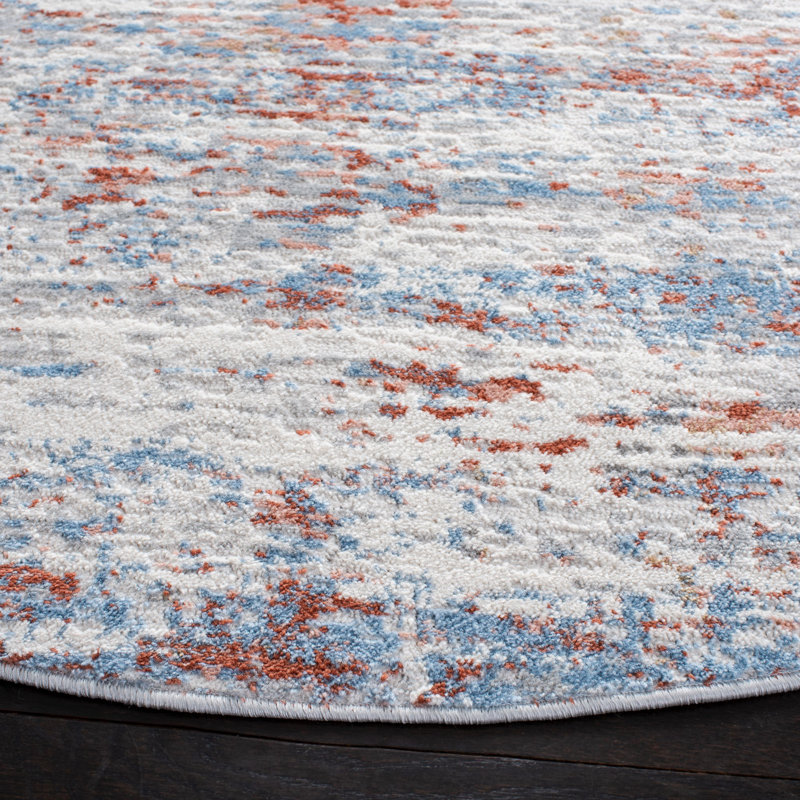 Tapis en coton Amelia, Rond 6 pi 7 po