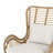 Modern Chair With Weave And Water- Upholstery - Beige/brown Stylish Computer Cushions Stable Metal Construction Beige + Brown