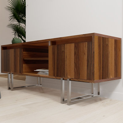 Meuble télé d'intérieur rustique, meuble télé 60 po avec rangement moderne