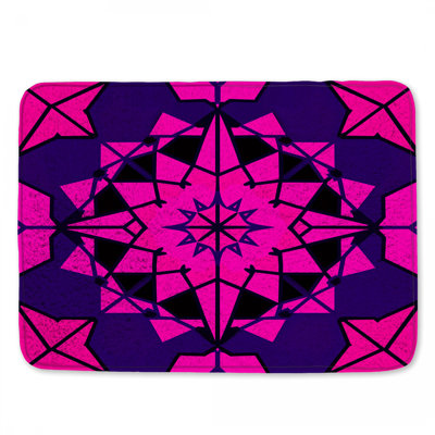 Tapis de bain rose / mauve Kaléidoscope