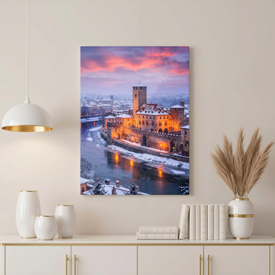 "Gallery Wrap", art mural sur toile pour le salon, la chambre à coucher, le bureau ou le vestibule - décoration murale décorative avec Castle River