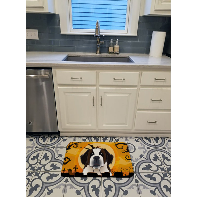 Tapis pour salle de bain en mousse à mémoire de forme saint bernard Eila
