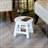 Carved Wooden Step Stool-1025430431
