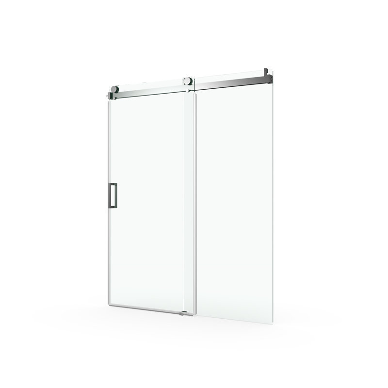 Douche l 60 po x H 76 po, verre trempé, noir mat, porte de salle de bain moderne, l, quincaillerie minimale 1/4 po