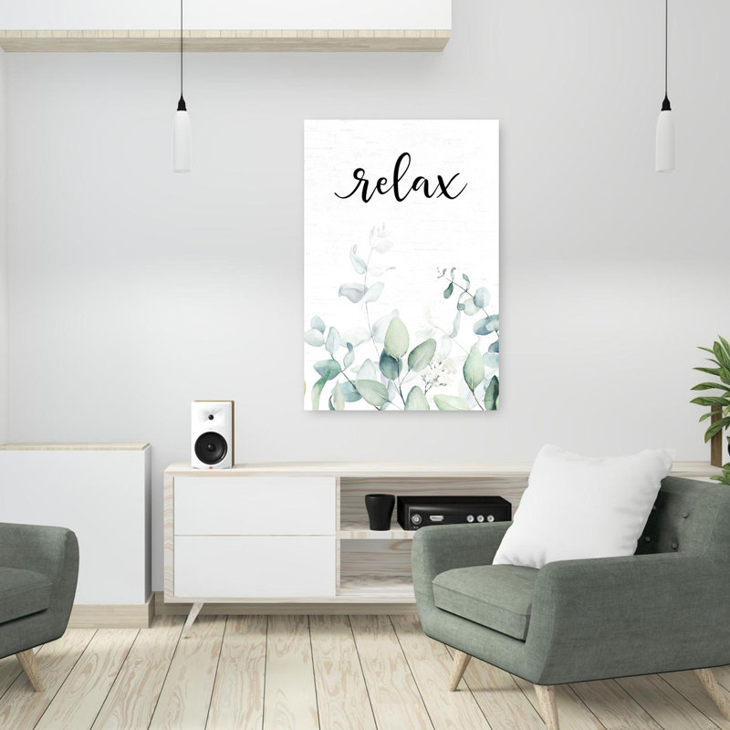 Relax Relax Leaves, art contemporain abstrait, H 36 po x l 24 po