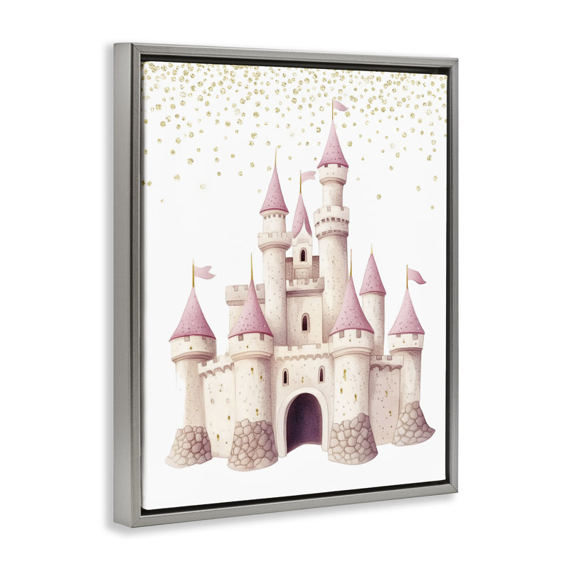 Cadre flottant Princess Dreams Castle, design par Christine Simpson Art, Cadre flottant gris lustré, H 21 po x l 17 po