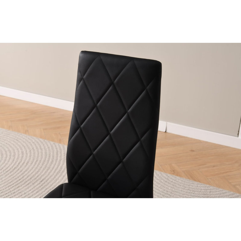 Dining Set, Black Leather Chairs#4