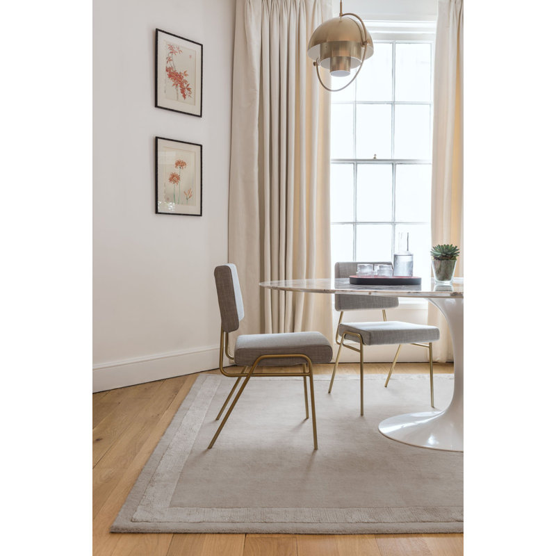 Farrow & Ball Cut And Loop Stripe Sam's Stone Area Rug, Rectangle 10' x 14'
