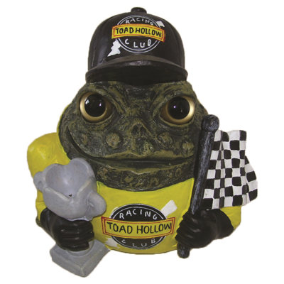 Statue de jardin de crapaud de course