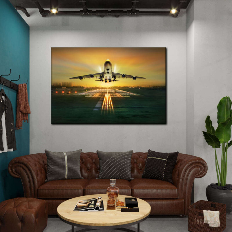 Impression sur toile, Commercial Airplanes, H 16 po x l 24 po x P 1,25 po