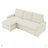 L Shaped Convertible Sleeper Sofa Bed, 90" Sectional Couch For Living Room , Pull Out Bed, Reversible Chaise With Storage , Removable & Washable-1487370226