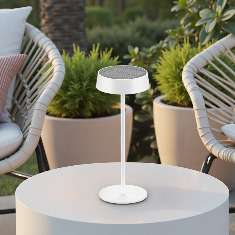 Lampe de table sans fil à DEL, rechargeable par USB + lampes d'extérieur à énergie solaire, à intensité variable, 3 couleurs, batterie 4000 mAh