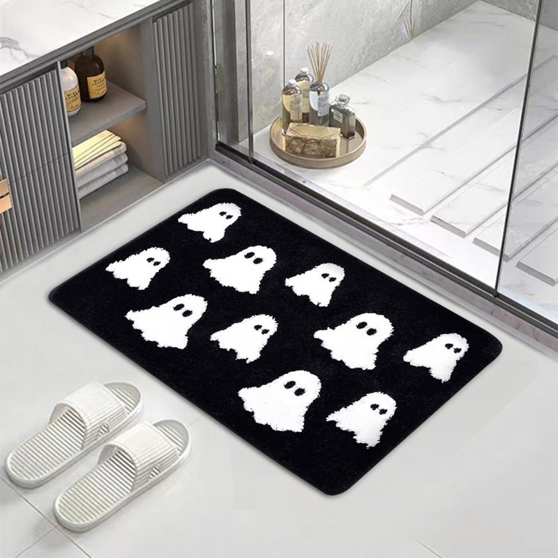 Tapis pour salle de bain Halloween, black, Rectangle 15.75 " x 1.97 "