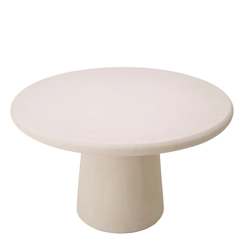Cleon Round Concrete Outdoor Dining Table , 52.17'' in. W 52.17'' in. D