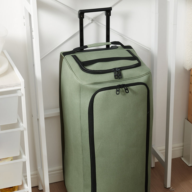 Fabric Laundry Hamper, Green