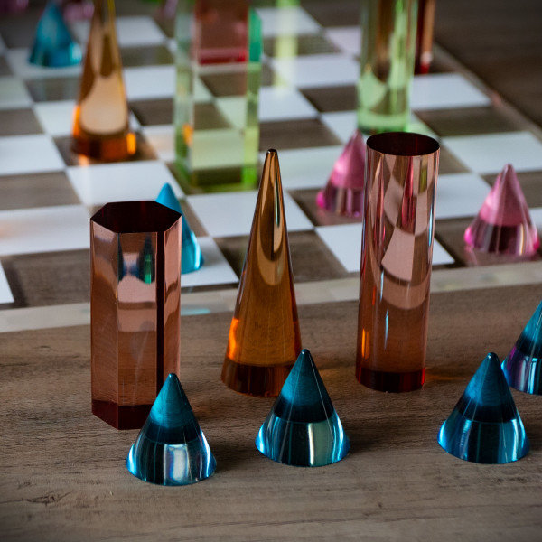 Trademark Games Modern Acrylic Chess Set - Acrylic Chess Board with 32 ...