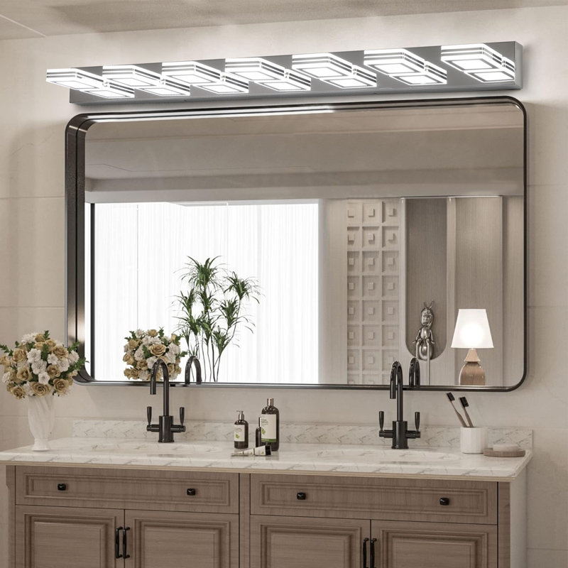 Estefanita 7 - Light Dimmable LED Vanity Light, Chrome
