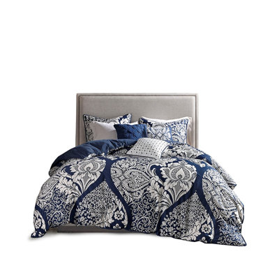 Ensemble de housse de couette pour lit double / grand 6 pièces - Literie transitionnelle multicolore avec coussins décoratifs, certifié Oeko-Tex