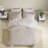 Neutral 3-piece Full Bedding Set, Durable Polyester With Modern Striped Design