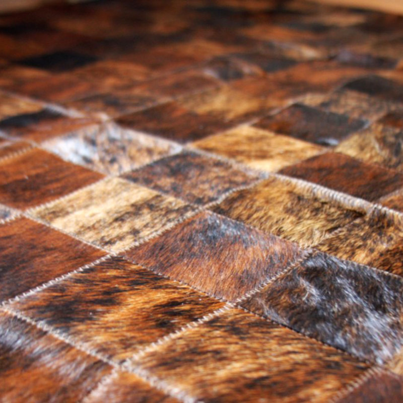 Bellaire Cowhide Patchwork Indoor Rug, Rectangle 5' x 8'