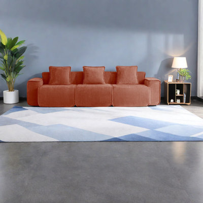 Luxurious Velvet Sofas, Red Modern Design With Plush Comfort, Perfect For Family Spaces