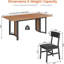 Ensemble de table de salle à manger 5 pièces pour 4 à 6 personnes, table de cuisine extensible de 63 po et 4 coussins, table de salle à manger avec panneau en MDF et structure en métal -556586553-556586558