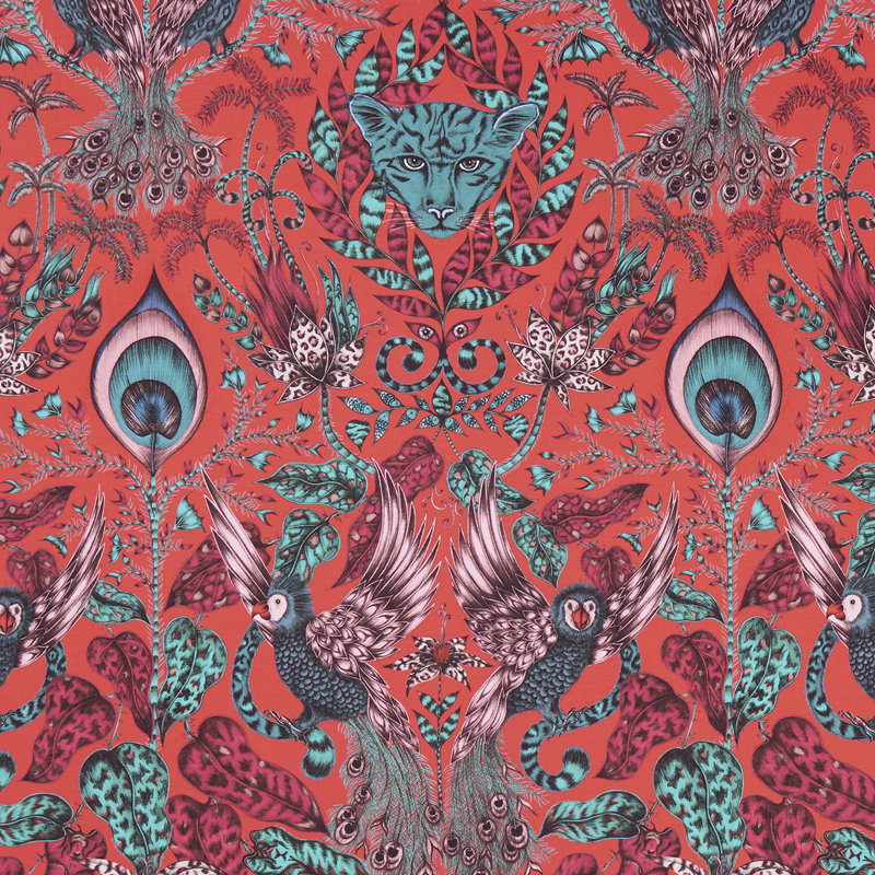 Animalia Amazon Fabric, Red