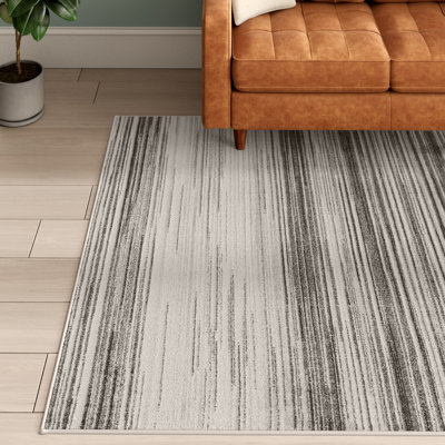 Orellana Gradient Striped Gray/Black Rug