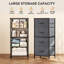 Petite commode pour chambre à coucher avec 4 tiroirs H 38,7 po Dearbhaile, commode de salon, commode grise avec structure robuste et plateau en bois-2022775075