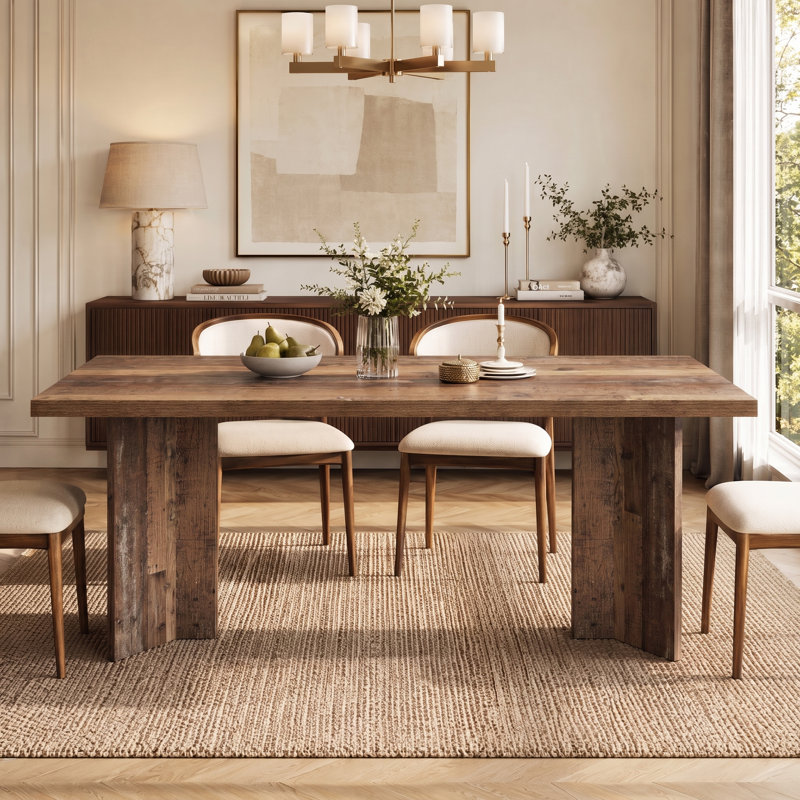 Rahn Dining Table, Distressed Brown