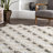 Kaliyanei Diamond Trellis Power Loom Performance Shag Cream Rug-1690771381