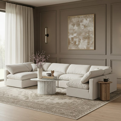 Canapé modulaire de coin rembourré 6 pièces Itala