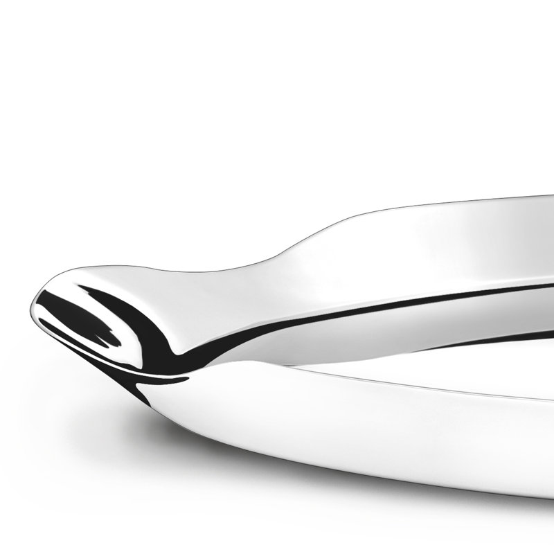 Stainless Steel Oval Wine and Bar Serving Tray