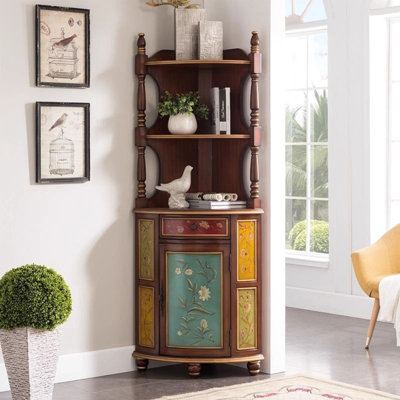 Armoire d'angle en bois manufacturé