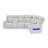 U8611 Blanche Silver Sectional With Led