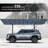 Outdoor Carport, 17.44FT*9FT*11FT Single  Carport Aluminum Metal Frame And Polycarbonate Panels Car Port For Outdoor Driveway Car, Truck