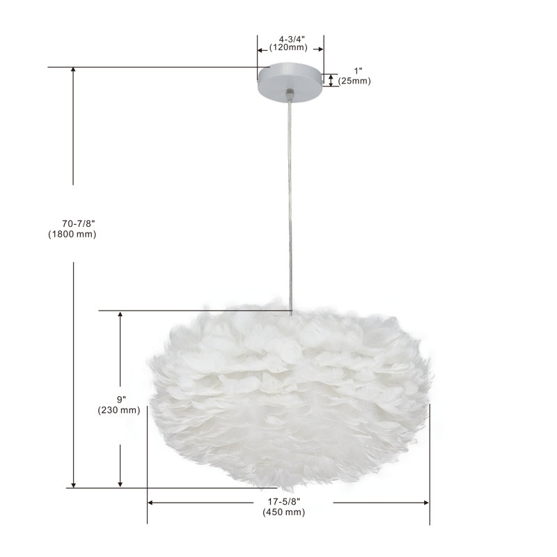 Luminaire suspendu blanc 1 lumière Harleen