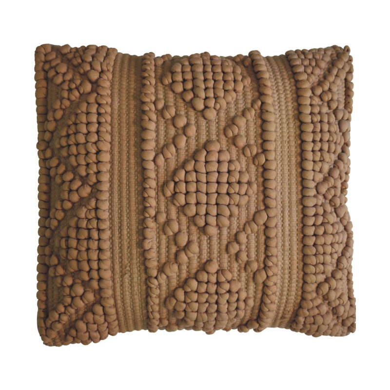 Connoquenessing Geometric Square Throw Cushion, Coffee
