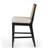 Upholstered Counter Stool with Solid Wood Frame