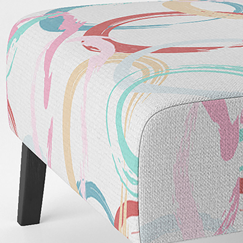 Fauteuil de chambre rembourré à motif bleu et brun