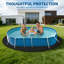 Heavy Duty Geotextile Pool Liner Pad for Above Ground Pools – Non-Woven, Puncture Resistant, Eco-Friendly Weed Barrier, Extends Liner Life, Pool Protector – Shape: Oval, Size: 16x32Ft