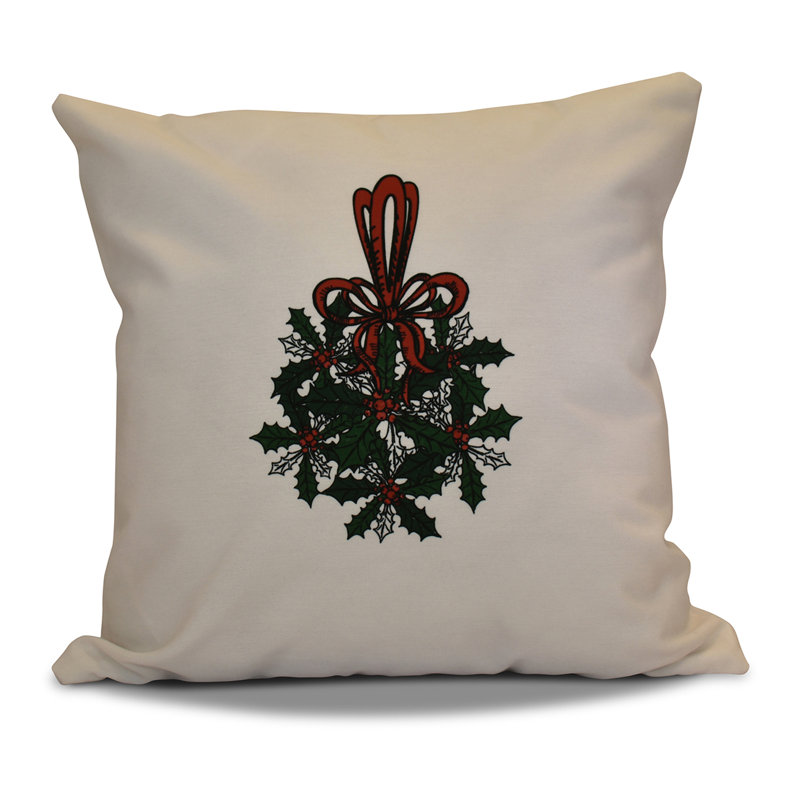 Coussin Holiday, H 18 po x l 18 po, Vert foncé