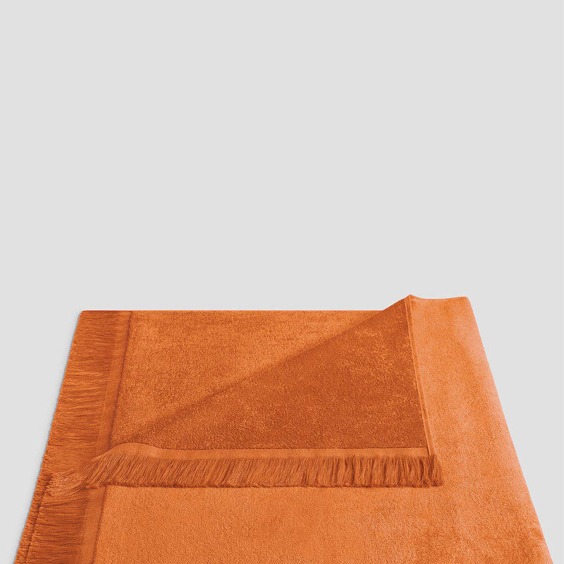 Monsun 100% Cotton Midweight Beach Towel, Orange