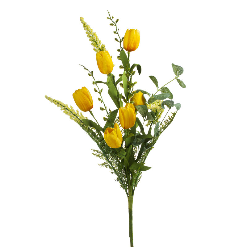 Silk Tulip Arrangement, Yellow