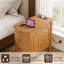 Table de bout avec station de charge, table d'appoint étroite avec 2 tiroirs, table d'appoint en bois pour le salon-367224554