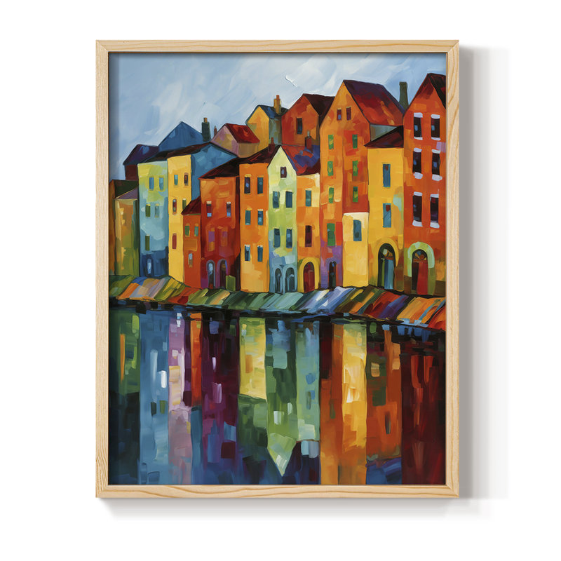 «LANDSCAPES Series CCL XXXV», reproduction encadrée - bois massif, H 11 po x l 9 po, Naturel