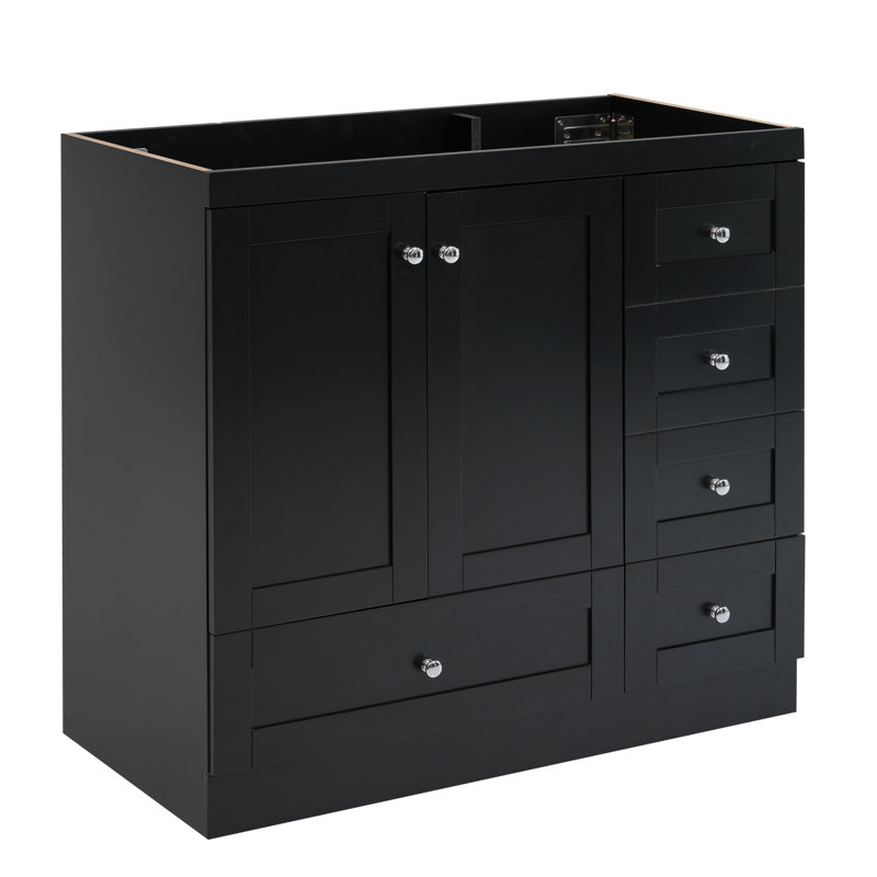 Meuble-lavabo de 36 pouces avec lavabo non inclus (armoire seulement), Noir