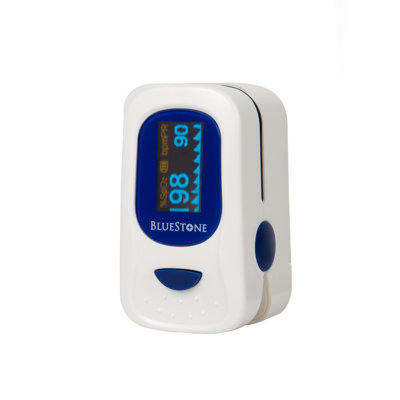 Bluestone Finger Pulse Oximeter - Portable Fingertip Sensor Monitors Heart Rate