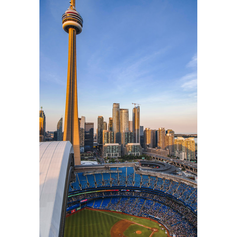 Toronto Blue Jays Baseball Stadium, SkyDome, Rogers Centre Centre, Baseball, Stadium - Wrapped Canvas Print