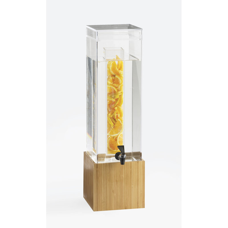 Bamboo 3 Gallon Beverage Dispenser with Infusion Chamber, 1.5 Gallon